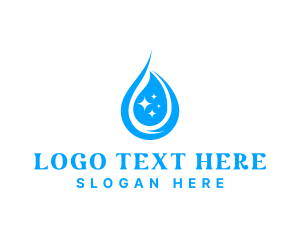 Mineral - Water Droplet Sparkle logo design