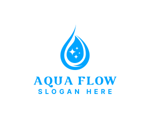 Irrigation - Water Droplet Sparkle logo design