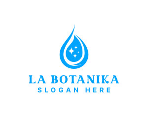 Water Supply - Water Droplet Sparkle logo design