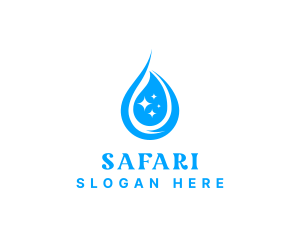 Water Drop - Water Droplet Sparkle logo design