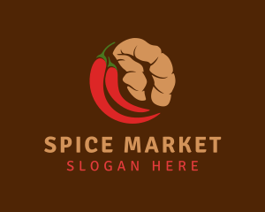 Ginger & Chili Ingredients logo design