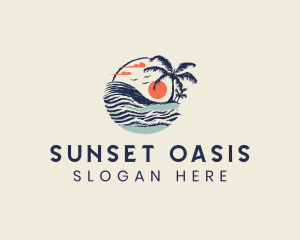 Sunset Beach Resort logo design