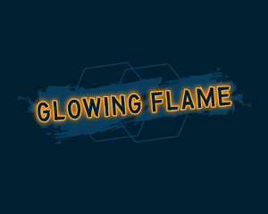 Glowing Brush Painting Business logo design