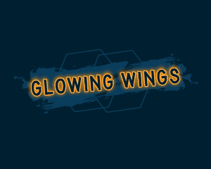 Glowing Brush Painting Business logo design