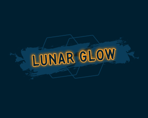 Glowing Brush Painting Business logo design