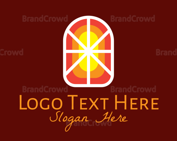 Orange Stained Glass Window Logo