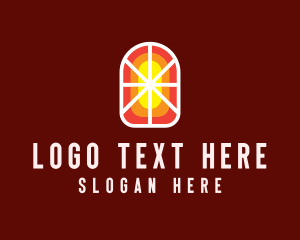 Warm - Stained Glass Window logo design