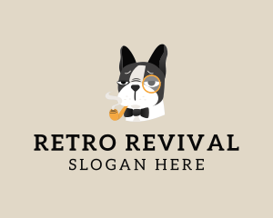 Retro - Retro French Bulldog logo design