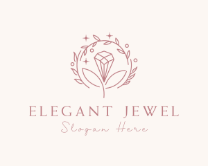 Natural Diamond Wreath logo design