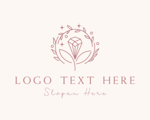 Precious Stone - Natural Diamond Wreath logo design