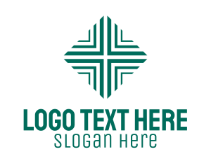 Drugstore - Green Medical Cross logo design