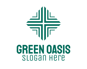 Green Medical Cross logo design