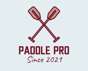 Kayaking - Canoe Rowing Paddle logo design