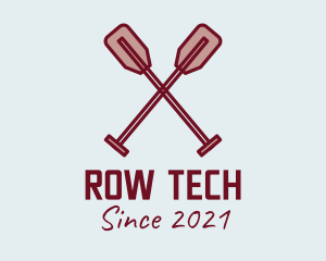 Canoe Rowing Paddle  logo design