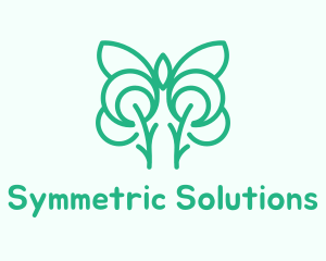 Symmetric - Symmetrical Herbal Plant logo design