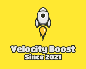 Accelerator - Rocket Flame Launch logo design
