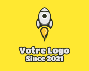 Vehicle - Rocket Flame Launch logo design