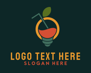 Refreshment - Lightbulb Fruit Beverage logo design