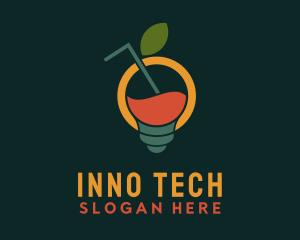 Innovative - Lightbulb Fruit Beverage logo design