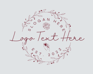 Wreath - Elegant Nails Salon logo design