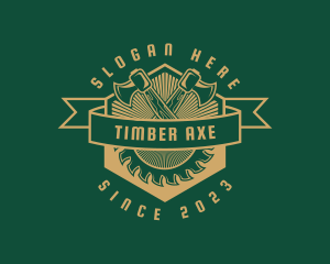 Hipster Axe Handyman  logo design