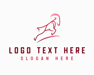 Goat Wild Animal logo design