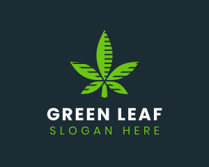 Green Natural Cannabis logo design