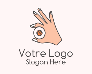 Hand Holding Sushi  Logo