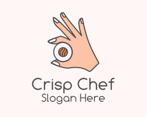 Hand Holding Sushi  logo design