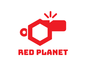 Red Hexagon Whistle logo design