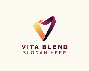 Creative Brand Letter V logo design