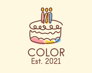 Baked Goods - Minimalist Birthday Cake logo design