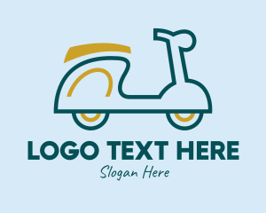 E Bike - Motor Scooter Vehicle logo design