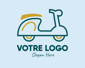 E Bike - Motor Scooter Vehicle logo design