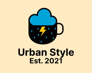 Brewed Coffee - Cloud Rain Coffee logo design