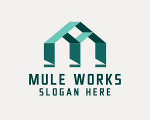 House Construction Letter M logo design