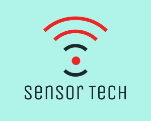 Sensor - Wifi Signal Broadcast logo design