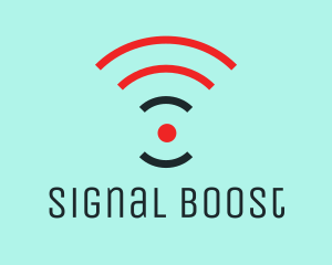 Wifi Signal Broadcast logo design