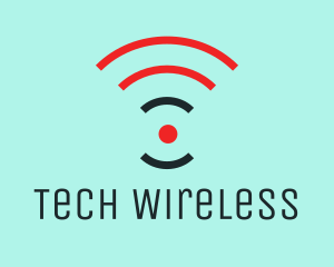 Wireless - Wifi Signal Broadcast logo design