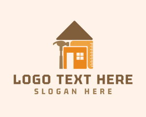 Home Improvement - Orange Tools House logo design