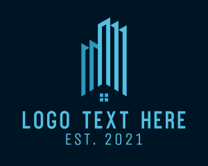 Office Space - City Property Developer logo design
