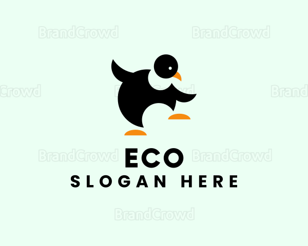 Penguin Dancing Animal Logo