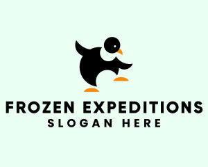 Antarctica - Penguin Dancing Animal logo design