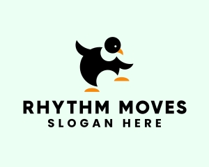 Dance - Penguin Dancing Animal logo design