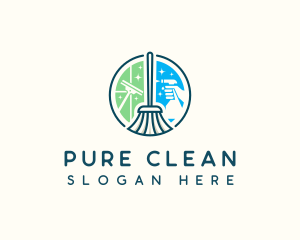 Cleaning Tools Sanitation logo design