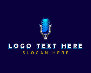 Singing - Mic Podcast Entertainment logo design