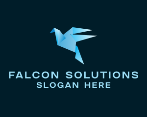 Origami Blue Bird logo design