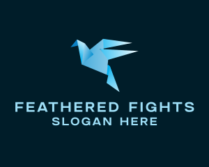 Origami Blue Bird logo design