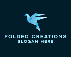 Origami Blue Bird logo design