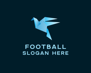 Eagle - Origami Blue Bird logo design